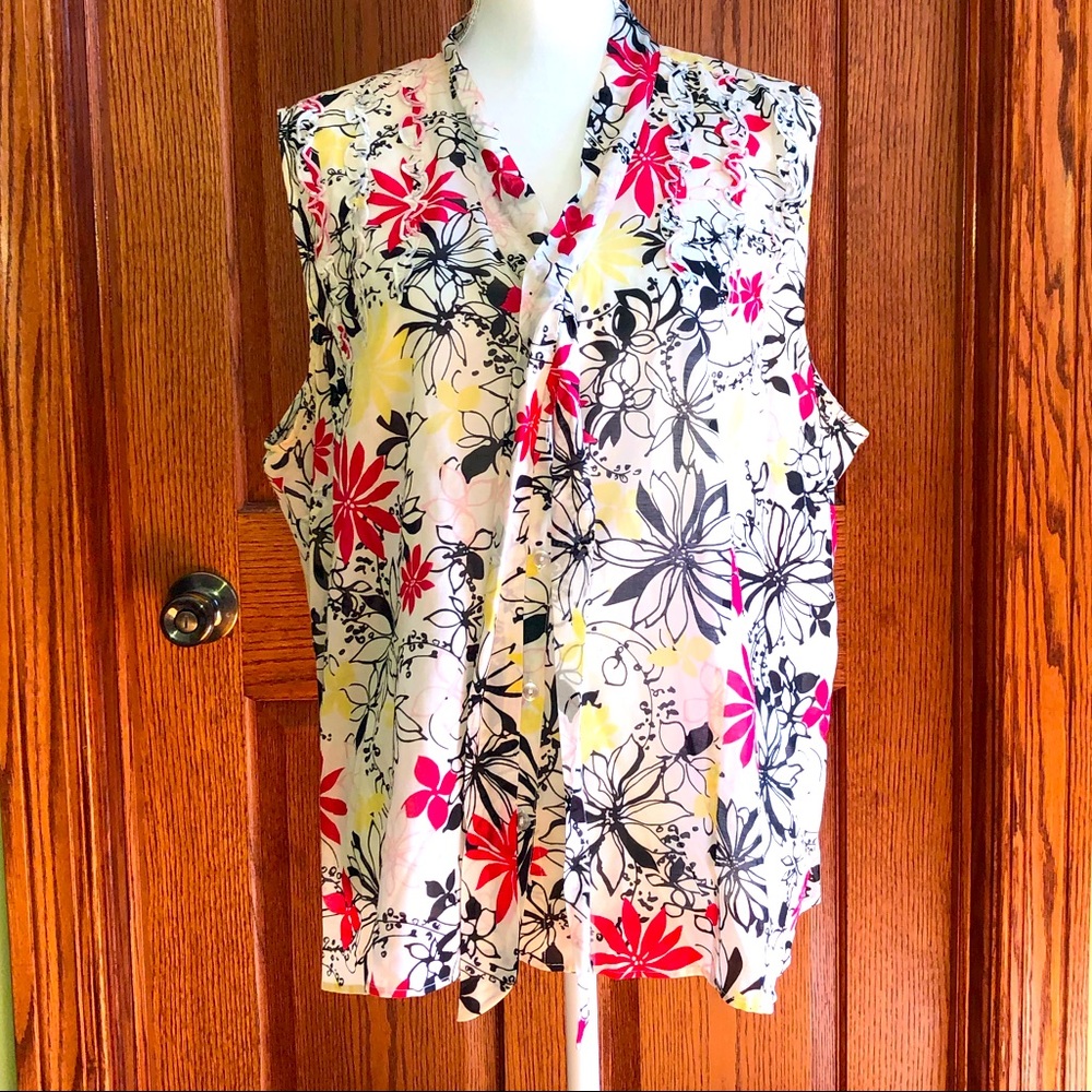 Oscar De La Renta Sleeveless Top - Picture 3 of 8